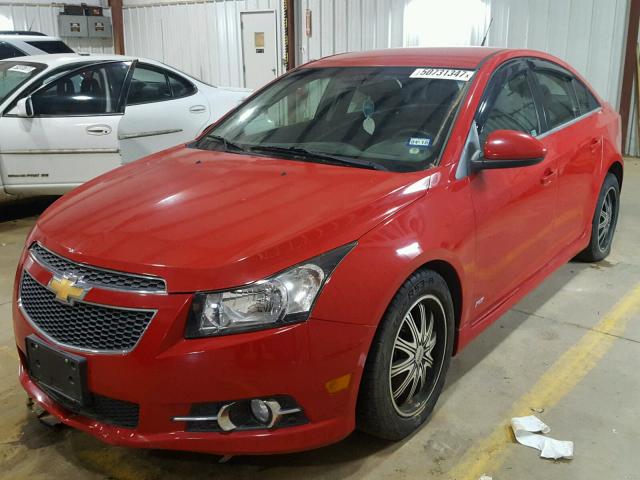 1G1PF5SC9C7277915 - 2012 CHEVROLET CRUZE LT RED photo 2