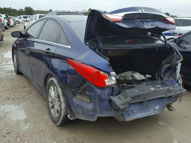 5NPEB4AC9BH024612 - 2011 HYUNDAI SONATA GLS BLUE photo 3