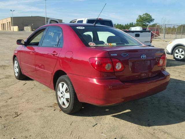 1NXBR32E45Z444390 - 2005 TOYOTA COROLLA CE RED photo 3