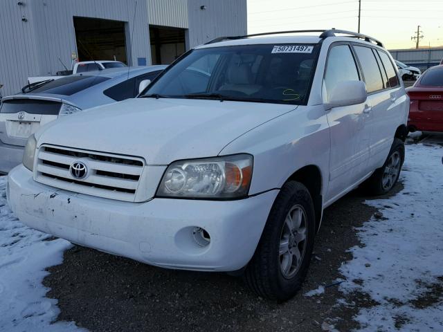 JTEEP21A560136505 - 2006 TOYOTA HIGHLANDER WHITE photo 2