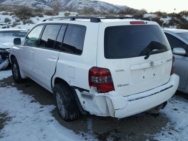 JTEEP21A560136505 - 2006 TOYOTA HIGHLANDER WHITE photo 3