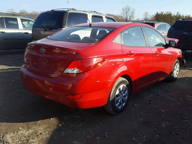 KMHCT4AE7HU207684 - 2017 HYUNDAI ACCENT SE MAROON photo 4