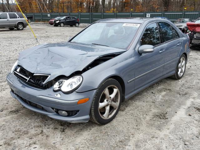 WDBRF40J05F719466 - 2005 MERCEDES-BENZ C 230K SPO GRAY photo 2