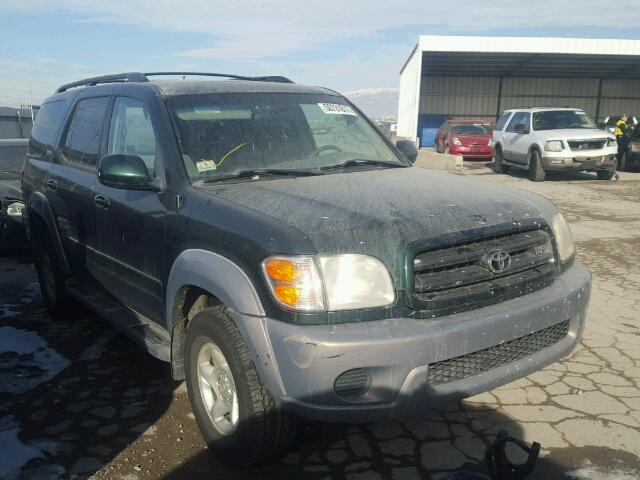 5TDBT44A51S008703 - 2001 TOYOTA SEQUOIA SR GREEN photo 1