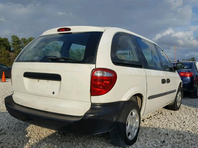 1D4GP25383B261610 - 2003 DODGE CARAVAN SE WHITE photo 4