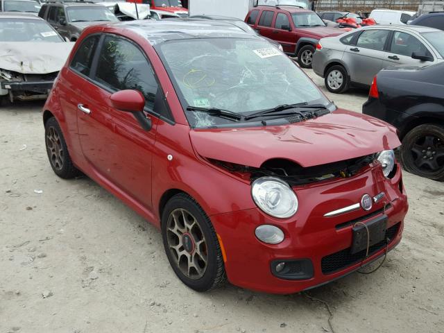 3C3CFFBR1CT102414 - 2012 FIAT 500 SPORT RED photo 1