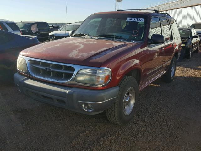 1FMZU73E0YUB38374 - 2000 FORD EXPLORER X RED photo 2