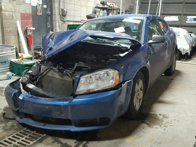 1B3CC4FBXAN173146 - 2010 DODGE AVENGER SX BLUE photo 2