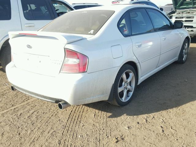 4S3BL676554210672 - 2005 SUBARU LEGACY GT WHITE photo 4