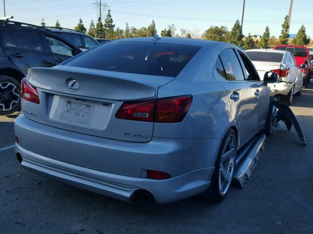 JTHBK262082059099 - 2008 LEXUS IS 250 SILVER photo 4