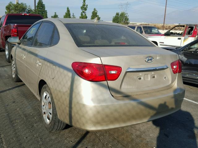 KMHDU4AD7AU071328 - 2010 HYUNDAI ELANTRA BL GOLD photo 3