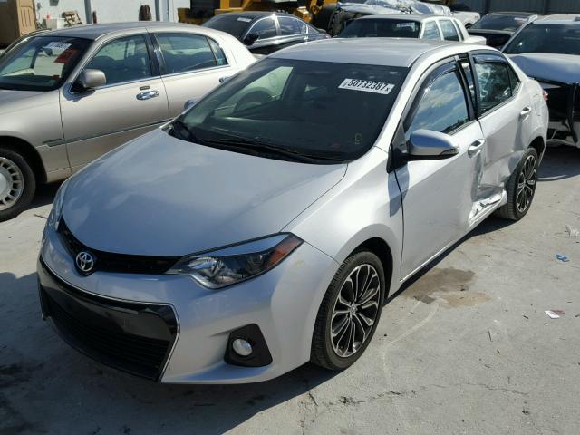 2T1BURHE3FC327492 - 2015 TOYOTA COROLLA L SILVER photo 2