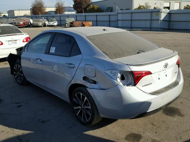 5YFBURHE5HP664460 - 2017 TOYOTA COROLLA L SILVER photo 3