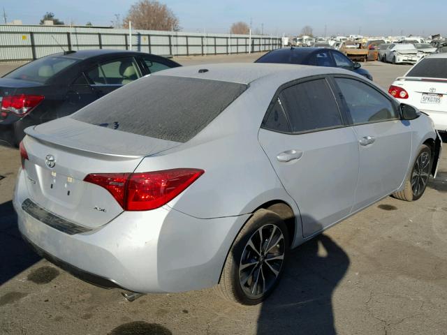 5YFBURHE5HP664460 - 2017 TOYOTA COROLLA L SILVER photo 4