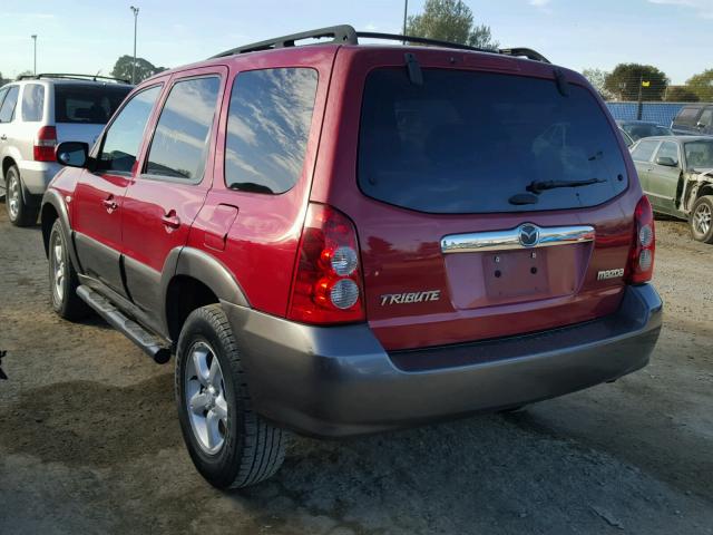 4F2YZ04166KM17857 - 2006 MAZDA TRIBUTE S RED photo 3