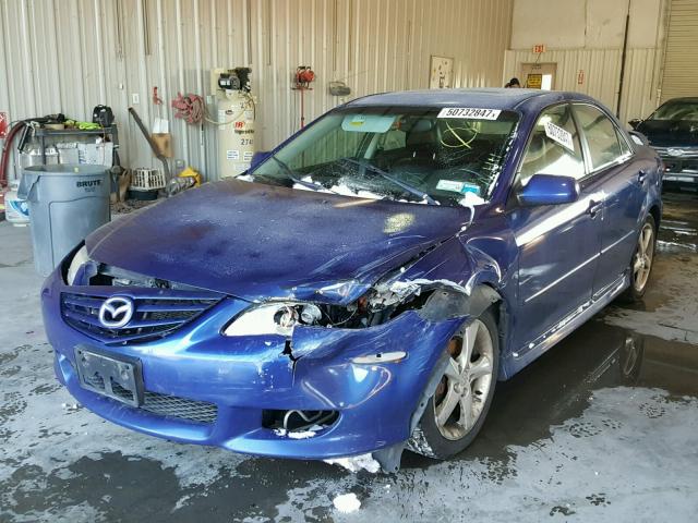 1YVFP80D045N33525 - 2004 MAZDA 6 S BLUE photo 2