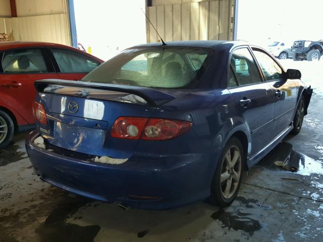 1YVFP80D045N33525 - 2004 MAZDA 6 S BLUE photo 4