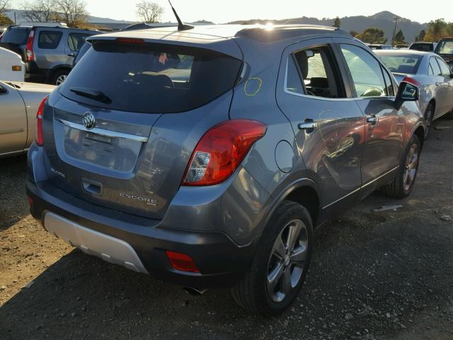 KL4CJGSB6DB150913 - 2013 BUICK ENCORE BLUE photo 4