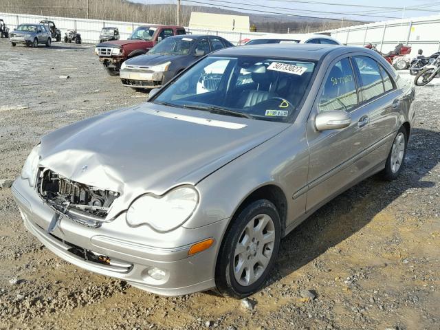 WDBRF81J85F648491 - 2005 MERCEDES-BENZ C 240 4MAT SILVER photo 2