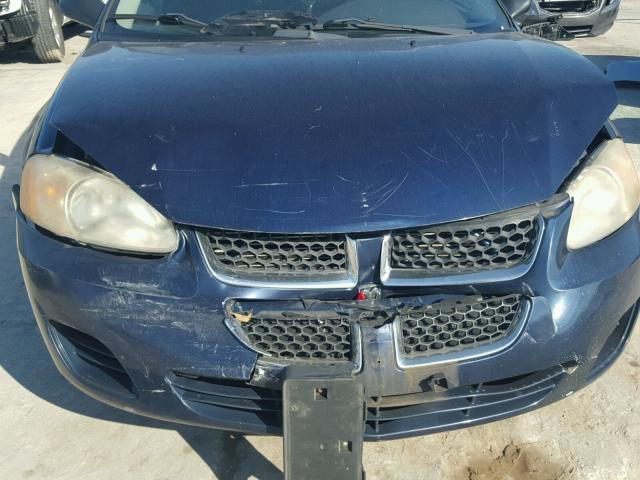 1B3EL46T55N612373 - 2005 DODGE STRATUS SX BLUE photo 10