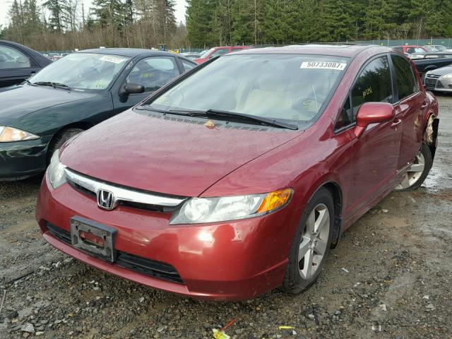 1HGFA16826L040311 - 2006 HONDA CIVIC EX RED photo 2