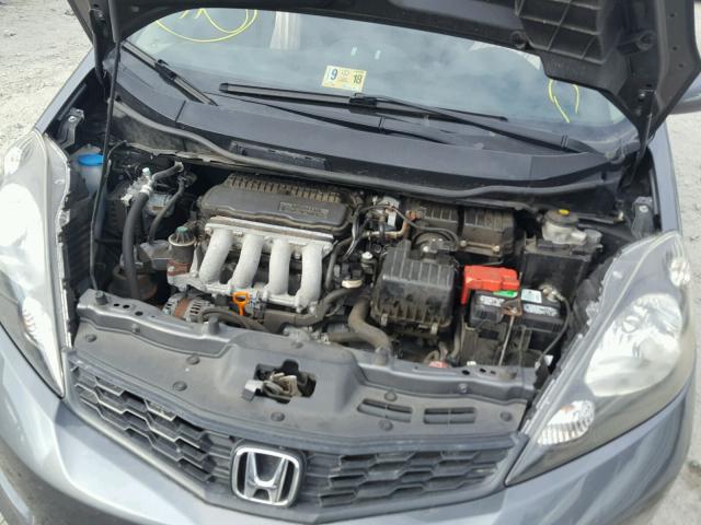 JHMGE8G5XCS009182 - 2012 HONDA FIT SPORT GRAY photo 7