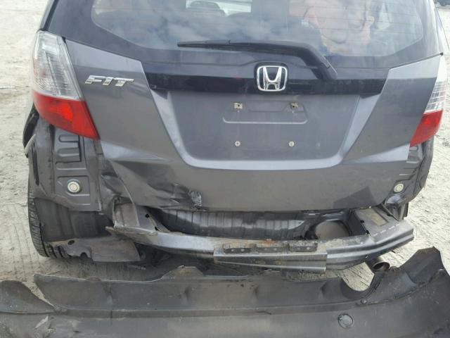 JHMGE8G5XCS009182 - 2012 HONDA FIT SPORT GRAY photo 9