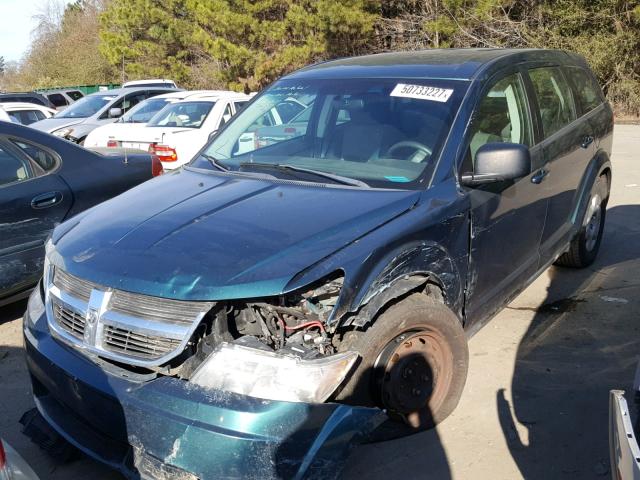 3D4GG47B69T547351 - 2009 DODGE JOURNEY SE GREEN photo 2