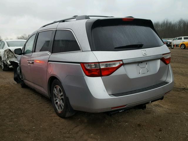 5FNRL5H6XCB007712 - 2012 HONDA ODYSSEY EX SILVER photo 3