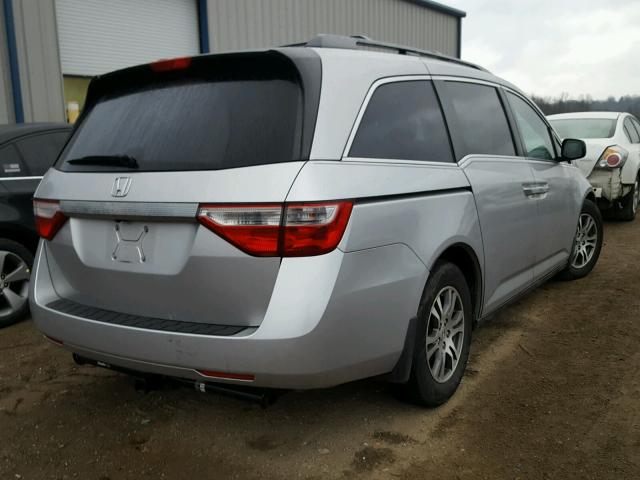 5FNRL5H6XCB007712 - 2012 HONDA ODYSSEY EX SILVER photo 4