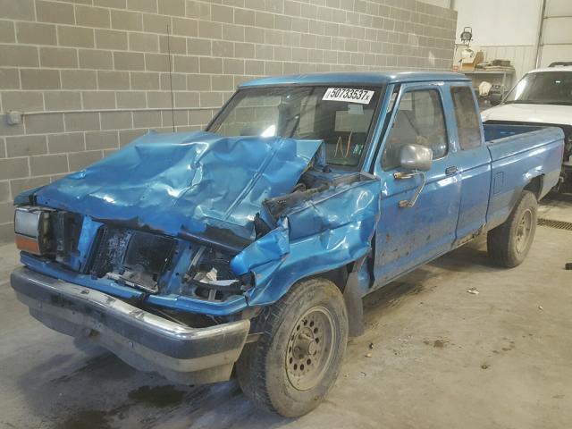 1FTCR15X2NTA35465 - 1992 FORD RANGER SUP BLUE photo 2