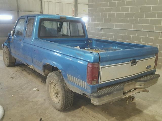 1FTCR15X2NTA35465 - 1992 FORD RANGER SUP BLUE photo 3