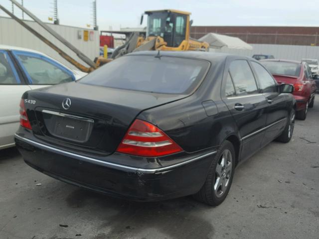 WDBNG70J32A266000 - 2002 MERCEDES-BENZ S 430 BLACK photo 4