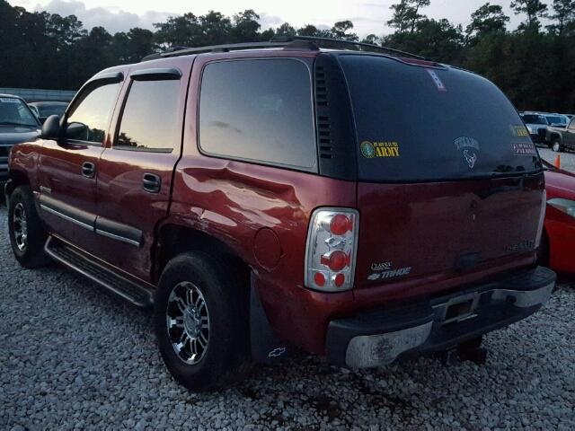 1GNEC13ZX3R302755 - 2003 CHEVROLET TAHOE C150 MAROON photo 3