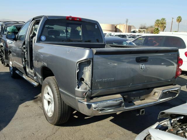 1D7HA182X7S201291 - 2007 DODGE RAM 1500 S GRAY photo 3