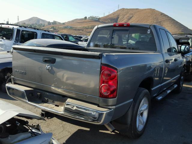 1D7HA182X7S201291 - 2007 DODGE RAM 1500 S GRAY photo 4