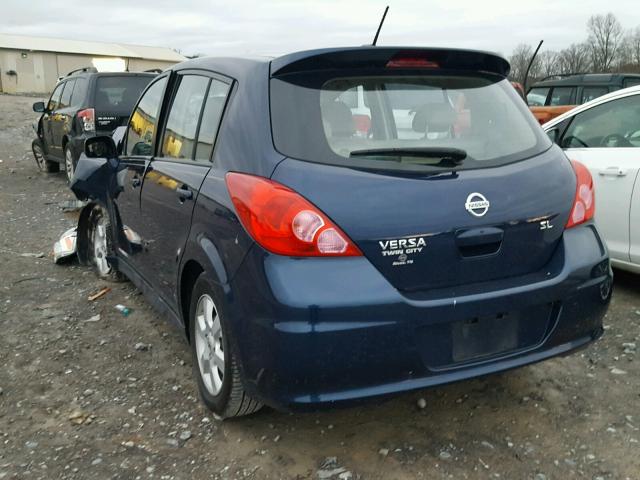 3N1BC13E78L371607 - 2008 NISSAN VERSA S BLUE photo 3