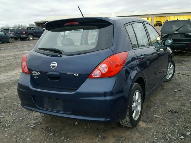 3N1BC13E78L371607 - 2008 NISSAN VERSA S BLUE photo 4