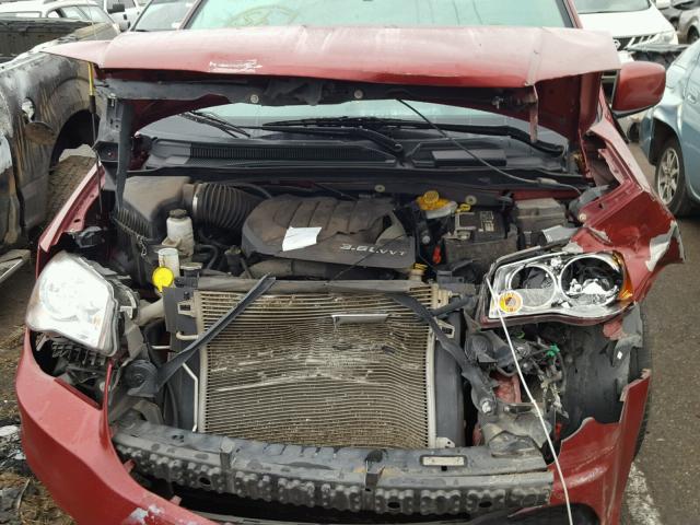 2C4RDGCG8ER349112 - 2014 DODGE GRAND CARA RED photo 7