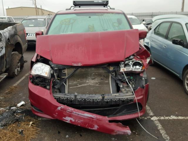 2C4RDGCG8ER349112 - 2014 DODGE GRAND CARA RED photo 9