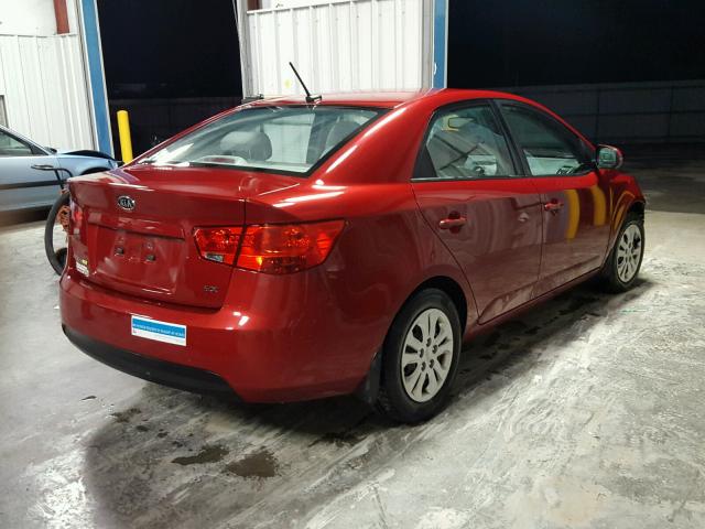 KNAFU4A29C5482235 - 2012 KIA FORTE EX RED photo 4