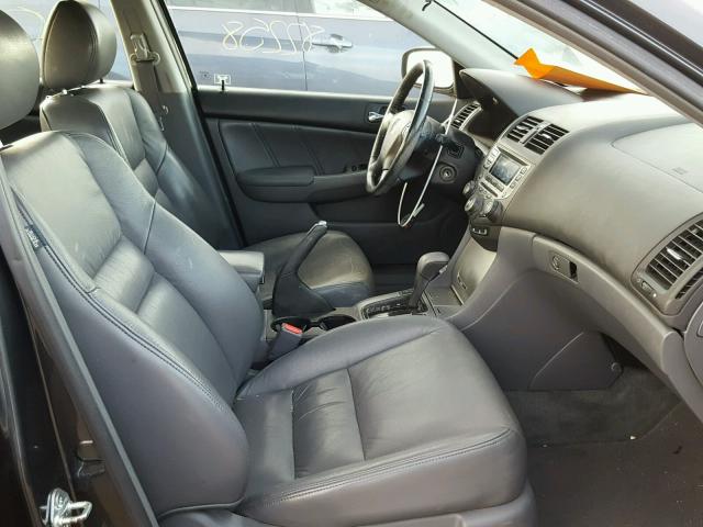 1HGCM66577A036233 - 2007 HONDA ACCORD EX CHARCOAL photo 5