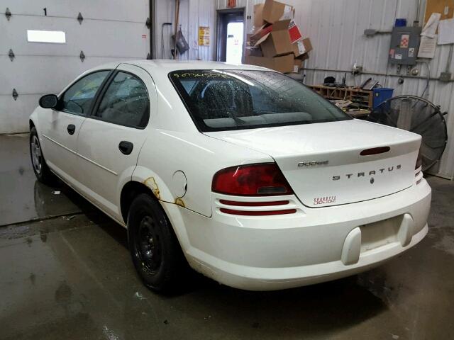 1B3EL36RX4N401148 - 2004 DODGE STRATUS SE WHITE photo 3