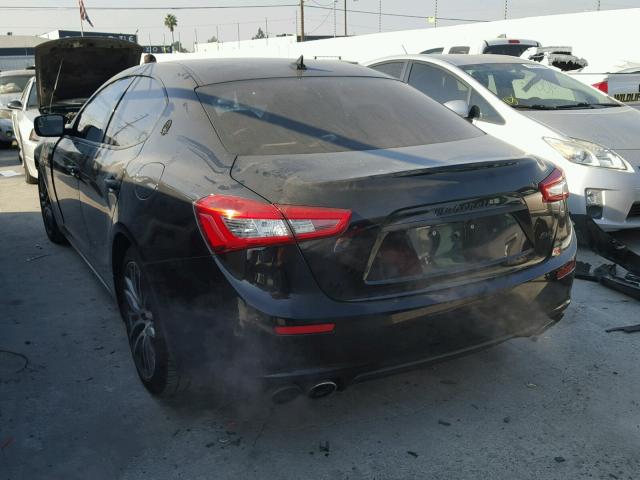 ZAM57XSA9F1141034 - 2015 MASERATI GHIBLI BLACK photo 3