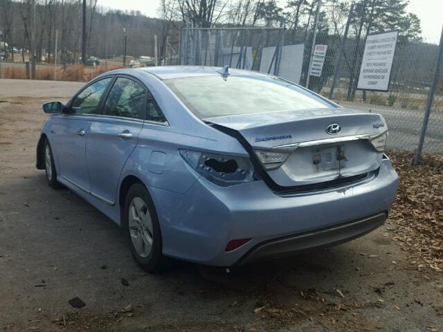 KMHEC4A43BA006051 - 2011 HYUNDAI SONATA HYB BLUE photo 3