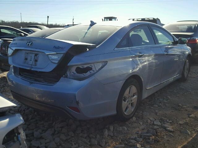 KMHEC4A43BA006051 - 2011 HYUNDAI SONATA HYB BLUE photo 4