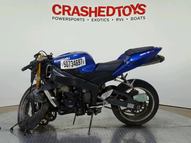 JKBZXJC166A032666 - 2006 KAWASAKI ZX636 C1 BLUE photo 5