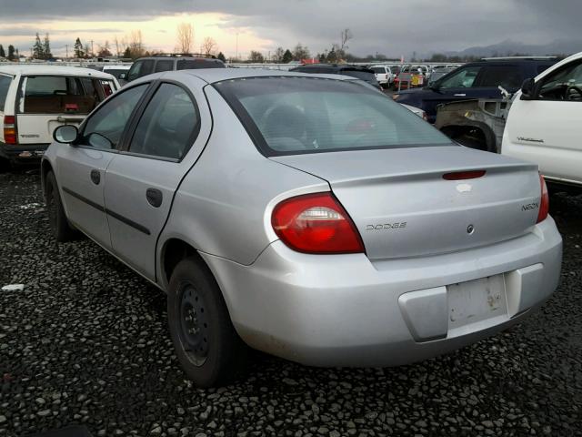 1B3ES26CX4D624580 - 2004 DODGE NEON BASE SILVER photo 3