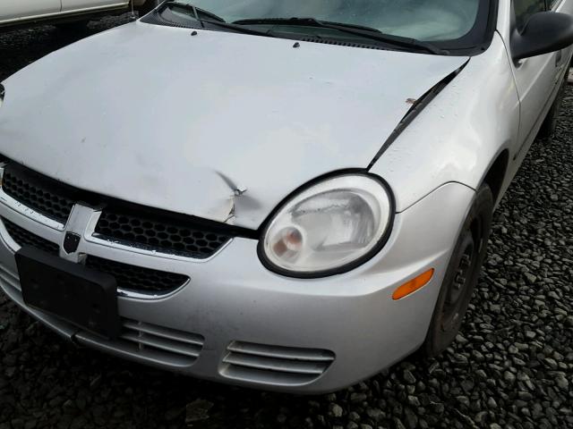 1B3ES26CX4D624580 - 2004 DODGE NEON BASE SILVER photo 9