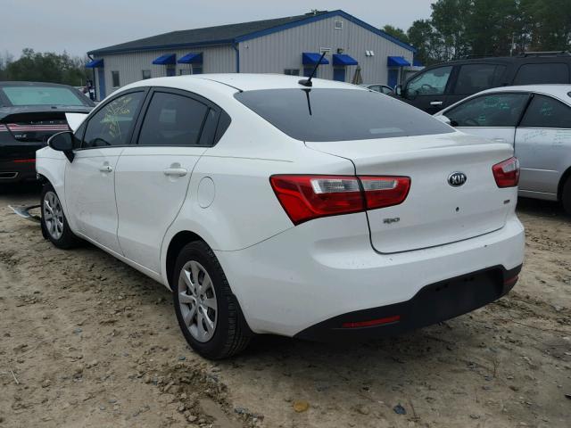 KNADM4A3XF6422138 - 2015 KIA RIO LX WHITE photo 3